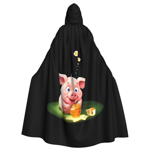 YYHWHJDE Kapuzenumhang mit Schweinefleisch und Honig, für Halloween, Erwachsene, für Partys und Kostüme von YYHWHJDE