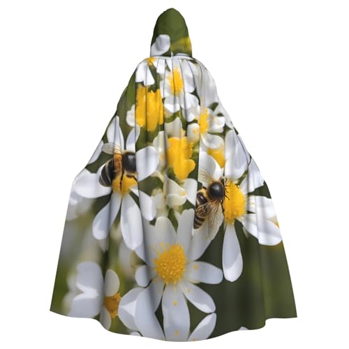 YYHWHJDE Kapuzenumhang mit Sonnenblume mit kleinen Bienen, für Halloween, Erwachsene, für Partys und Kostümveranstaltungen YYHWHJDE Kapuzenumhang mit Sonnenblume mit kleinen Bienen, für Halloween, Erwachsene, für Partys und Kostümveranstaltungen von YYHWHJDE