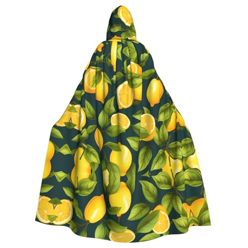 YYHWHJDE Kapuzenumhang mit Zitronenfrucht-Druck, Halloween, Erwachsene, für Partys und Kostümveranstaltungen YYHWHJDE Kapuzenumhang mit Zitronenfrucht-Druck, Halloween, Erwachsene, für Partys und Kostümveranstaltungen von YYHWHJDE