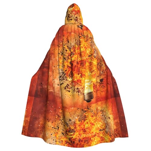 YYHWHJDE Kapuzenumhang mit explodierendem Blumen-Motiv, Halloween, Erwachsene, für Rollenspiele, Bühnenkostüme, Partys, pflegeleicht von YYHWHJDE