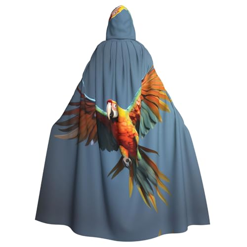 YYHWHJDE Kapuzenumhang mit fliegendem Papageienmuster, Halloween, Erwachsene, für Party, Kostüm, Cosplay, Bühne, Maskerade, Thema, Tanz, Comic Con YYHWHJDE Kapuzenumhang mit fliegendem Papageienmuster, Halloween, Erwachsene, für Party, Kostüm, Cosplay, Bühne, Maskerade, Thema, Tanz, Comic Con von YYHWHJDE