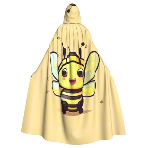 YYHWHJDE Kapuzenumhang mit gelbem Bienenmuster, Halloween, Erwachsene, für Party, Kostüm, Cosplay, Bühne, Maskerade, Thema, Tanz, Comic Con YYHWHJDE Kapuzenumhang mit gelbem Bienenmuster, Halloween, Erwachsene, für Party, Kostüm, Cosplay, Bühne, Maskerade, Thema, Tanz, Comic Con von YYHWHJDE