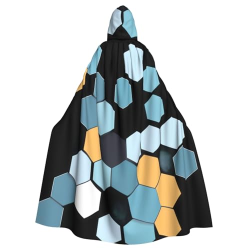 YYHWHJDE Kapuzenumhang mit geometrischem Wabenmuster, Halloween, für Erwachsene und Partys YYHWHJDE Kapuzenumhang mit geometrischem Wabenmuster, Halloween, für Erwachsene und Partys von YYHWHJDE