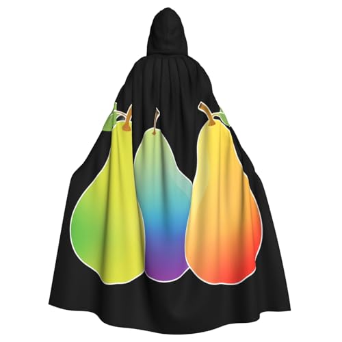 YYHWHJDE Kapuzenumhang mit großem Birnenmuster, für Erwachsene, kein Reißverschluss, bequem für Kostümpartys YYHWHJDE Kapuzenumhang mit großem Birnenmuster, für Erwachsene, kein Reißverschluss, bequem für Kostümpartys von YYHWHJDE