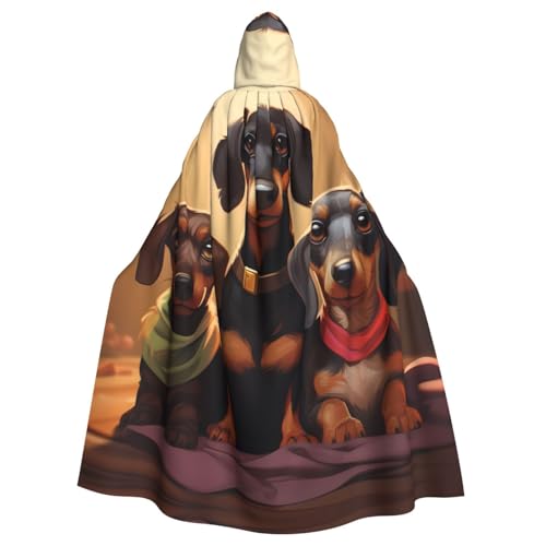YYHWHJDE Kapuzenumhang mit mehreren Dackeln für Halloween, Erwachsene, für Partys und Kostüme YYHWHJDE Kapuzenumhang mit mehreren Dackeln für Halloween, Erwachsene, für Partys und Kostüme von YYHWHJDE