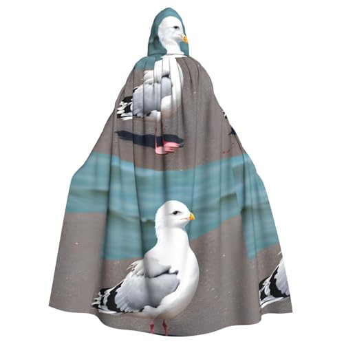 YYHWHJDE Kapuzenumhang mit süßem Möwen-Muster, Halloween, Erwachsenen-Kapuzenumhang, kein Reißverschluss, bequem für Kostümpartys YYHWHJDE Kapuzenumhang mit süßem Möwen-Muster, Halloween, Erwachsenen-Kapuzenumhang, kein Reißverschluss, bequem für Kostümpartys von YYHWHJDE