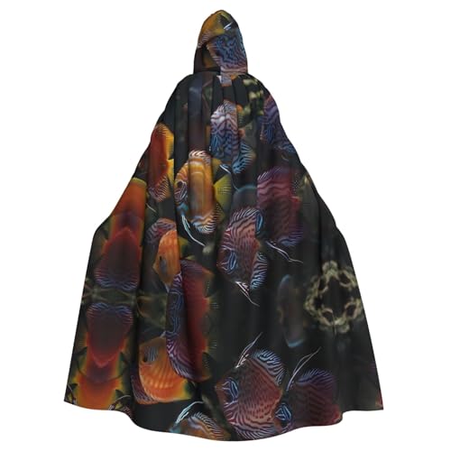 YYHWHJDE Kapuzenumhang mit tropischen Fischen, für Halloween, Erwachsene, für Partys und Kostüme YYHWHJDE Kapuzenumhang mit tropischen Fischen, für Halloween, Erwachsene, für Partys und Kostüme von YYHWHJDE