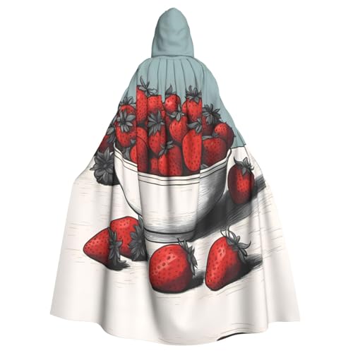 YYHWHJDE Kapuzenumhang mit vielen Früchten und Erdbeeren, für Halloween, Erwachsene, für Partys und Kostümveranstaltungen YYHWHJDE Kapuzenumhang mit vielen Früchten und Erdbeeren, für Halloween, Erwachsene, für Partys und Kostümveranstaltungen von YYHWHJDE