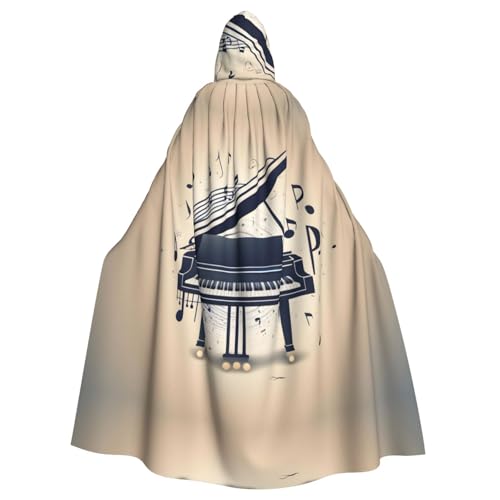 YYHWHJDE Klaviermusik-Symbol-Druck, Halloween, Erwachsenen-Kapuzenumhang für Partys und Kostüme YYHWHJDE Klaviermusik-Symbol-Druck, Halloween, Erwachsenen-Kapuzenumhang für Partys und Kostüme von YYHWHJDE