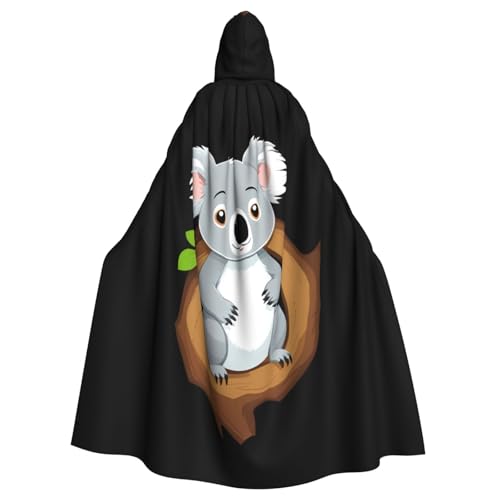 YYHWHJDE Kleiner Koala im Baumloch, bedruckt, Halloween, Erwachsenen-Kapuzenumhang für Partys und Kostüme YYHWHJDE Kleiner Koala im Baumloch, bedruckt, Halloween, Erwachsenen-Kapuzenumhang für Partys und Kostüme von YYHWHJDE