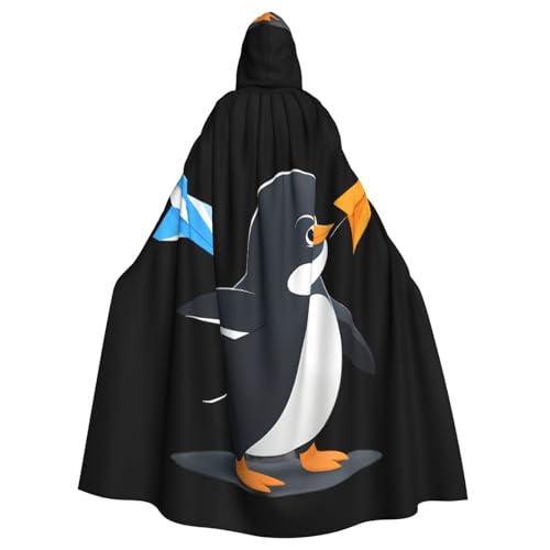 YYHWHJDE Kleiner Pinguin, der mit Papierflugzeug spielt, Halloween-Kapuzenumhang für Partys und Kostüme von YYHWHJDE