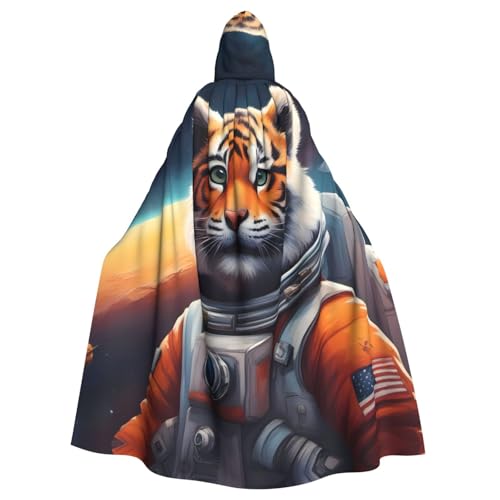 YYHWHJDE Kleiner Tiger im Weltraum Bild Halloween Erwachsene Kapuzenumhang für Rollenspiele, Kostüme und Themenpartys YYHWHJDE Kleiner Tiger im Weltraum Bild Halloween Erwachsene Kapuzenumhang für Rollenspiele, Kostüme und Themenpartys von YYHWHJDE