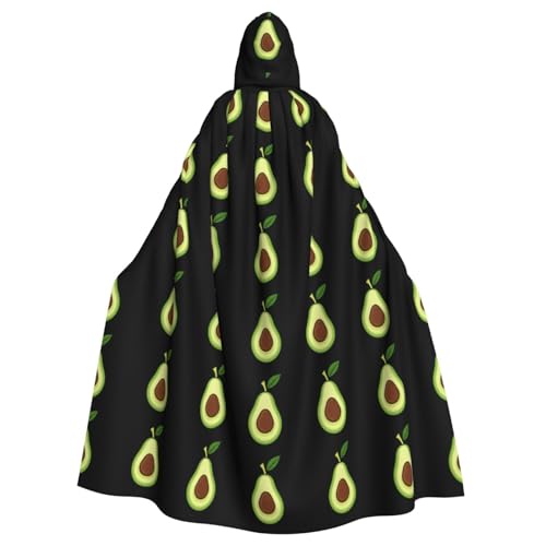 YYHWHJDE Kleiner Umhang mit Kapuze, Avocado-Motiv, Halloween, Erwachsene, ohne Reißverschluss, bequem für Kostümpartys von YYHWHJDE