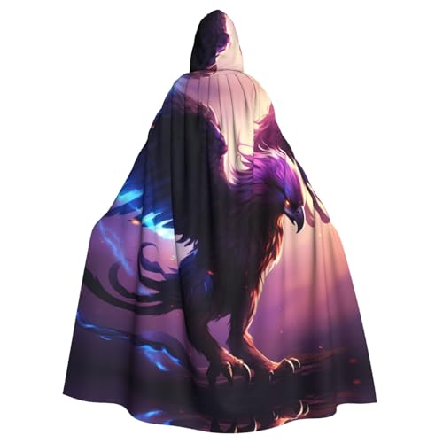 YYHWHJDE Lila Flamme Griffin Bild Halloween Erwachsene Kapuzenumhang für Rollenspiele, Kostüme und Themenpartys YYHWHJDE Lila Flamme Griffin Bild Halloween Erwachsene Kapuzenumhang für Rollenspiele, Kostüme und Themenpartys von YYHWHJDE