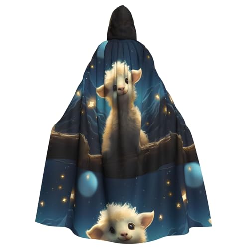 YYHWHJDE Little Sheep looking at the stars Prints Halloween Adult Hooded Cloak for Parties and Costumes YYHWHJDE Little Sheep looking at the stars Prints Halloween Adult Hooded Cloak for Parties and Costumes von YYHWHJDE