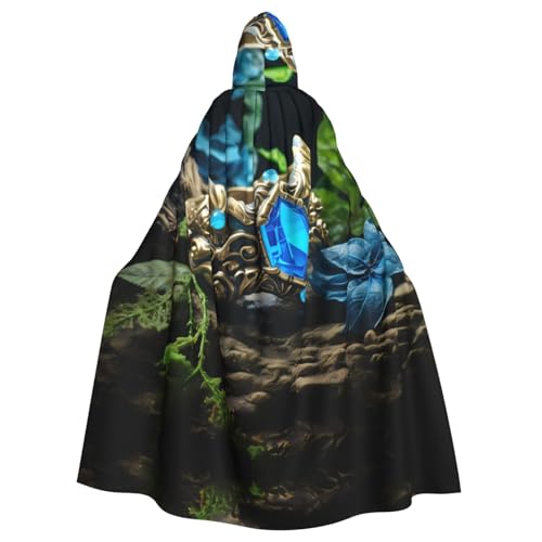 YYHWHJDE Lost Magic Ring Picture Halloween Adult Hooded Cloak for Role-Playing, Costumes, and Theme Parties von YYHWHJDE