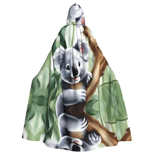 YYHWHJDE Lovely Koala Prints Halloween Erwachsene Kapuzenumhang für Partys und Kostüme von YYHWHJDE