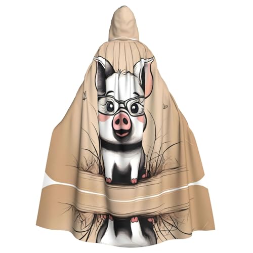 YYHWHJDE Lustiges Schweinchenmuster, Halloween, Erwachsenen-Kapuzenumhang für Party, Kostüm, Cosplay, Bühne, Maskerade, Thema, Tanz, Comic Con YYHWHJDE Lustiges Schweinchenmuster, Halloween, Erwachsenen-Kapuzenumhang für Party, Kostüm, Cosplay, Bühne, Maskerade, Thema, Tanz, Comic Con von YYHWHJDE