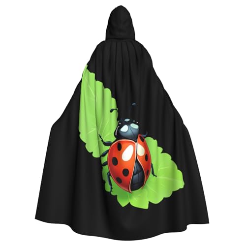 YYHWHJDE Marienkäfer-Essen-Minzdruck, Halloween-Umhang mit Kapuze, für Erwachsene und Partys YYHWHJDE Marienkäfer-Essen-Minzdruck, Halloween-Umhang mit Kapuze, für Erwachsene und Partys von YYHWHJDE
