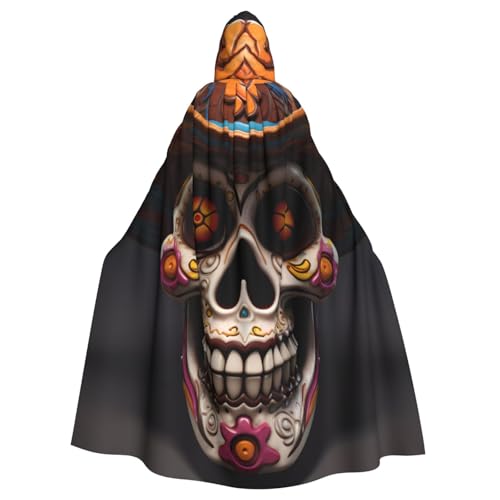 YYHWHJDE Mexikanischer Halloween-Umhang mit Totenkopf-Motiv, für Erwachsene, hochwertig, geeignet für Halloween, Cosplay-Kostüme, Weihnachten YYHWHJDE Mexikanischer Halloween-Umhang mit Totenkopf-Motiv, für Erwachsene, hochwertig, geeignet für Halloween, Cosplay-Kostüme, Weihnachten von YYHWHJDE