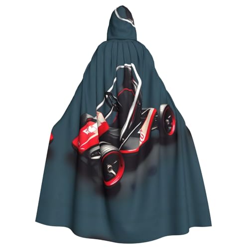 YYHWHJDE Mini-Kart-Druck Halloween Erwachsene Kapuzenumhang für Partys und Kostümveranstaltungen von YYHWHJDE