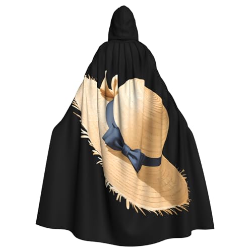 YYHWHJDE Mit Schleife auf Strohhut, bedruckt, Halloween, Erwachsene, Kapuzenumhang für Partys und Kostüme YYHWHJDE Mit Schleife auf Strohhut, bedruckt, Halloween, Erwachsene, Kapuzenumhang für Partys und Kostüme von YYHWHJDE