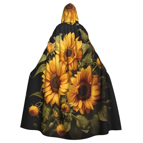 YYHWHJDE Mit dem gelben Sonnenblumenbild Halloween Erwachsene Kapuzenumhang für Rollenspiele, Kostüme und Themenpartys YYHWHJDE Mit dem gelben Sonnenblumenbild Halloween Erwachsene Kapuzenumhang für Rollenspiele, Kostüme und Themenpartys von YYHWHJDE