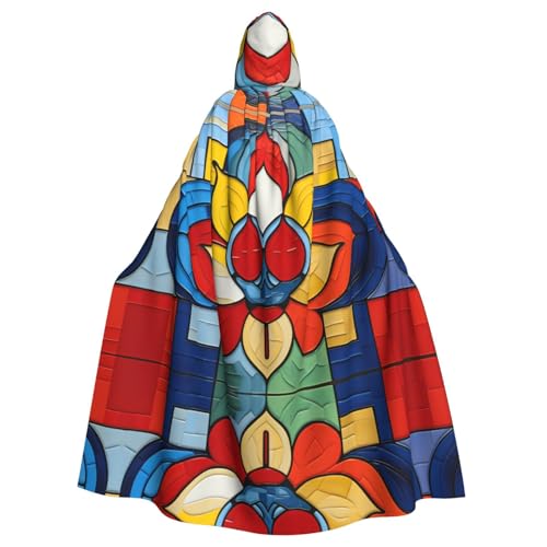 YYHWHJDE Mondrian Bohemian Lotus Flower Printing Halloween Adult Hooded Cloak for Parties and Costume Events YYHWHJDE Mondrian Bohemian Lotus Flower Printing Halloween Adult Hooded Cloak for Parties and Costume Events von YYHWHJDE