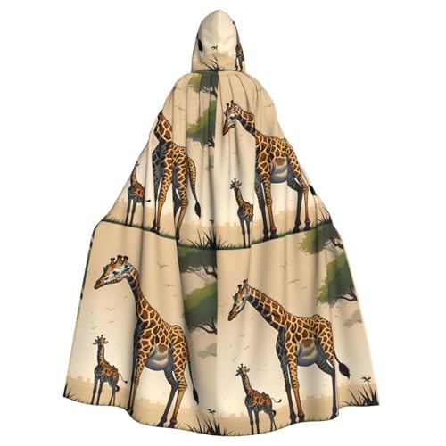 YYHWHJDE Mutter- und Kind-Giraffen-Druck, Halloween, Erwachsenen-Kapuzenumhang für Partys und Kostüme YYHWHJDE Mutter- und Kind-Giraffen-Druck, Halloween, Erwachsenen-Kapuzenumhang für Partys und Kostüme von YYHWHJDE