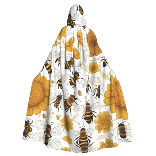 YYHWHJDE Niedlicher kleiner Bienen-Druck, Halloween, Erwachsenen-Kapuzenumhang für Partys und Kostümveranstaltungen YYHWHJDE Niedlicher kleiner Bienen-Druck, Halloween, Erwachsenen-Kapuzenumhang für Partys und Kostümveranstaltungen von YYHWHJDE