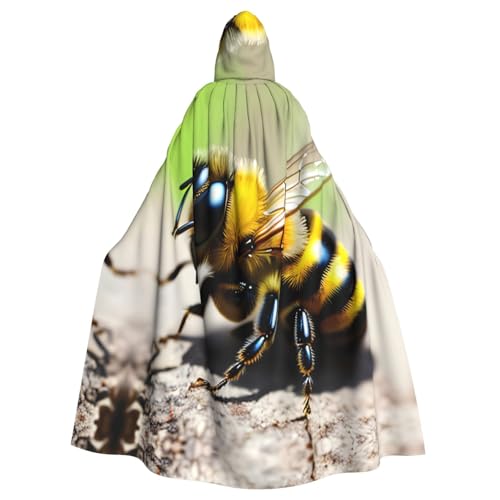 YYHWHJDE Niedlicher kleiner Bienen-Druck, Halloween-Umhang mit Kapuze für Erwachsene für Partys und Kostümveranstaltungen YYHWHJDE Niedlicher kleiner Bienen-Druck, Halloween-Umhang mit Kapuze für Erwachsene für Partys und Kostümveranstaltungen von YYHWHJDE