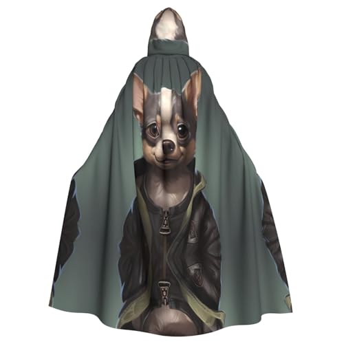 YYHWHJDE Niedliches Chihuahua-Muster Halloween Erwachsene Kapuzenumhang für Party, Kostüm, Cosplay, Bühne, Maskerade, Thema, Tanz, Comic Con YYHWHJDE Niedliches Chihuahua-Muster Halloween Erwachsene Kapuzenumhang für Party, Kostüm, Cosplay, Bühne, Maskerade, Thema, Tanz, Comic Con von YYHWHJDE