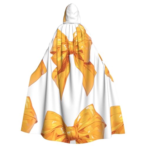 YYHWHJDE Oranger Umhang mit Kapuze für Halloween und Erwachsene, mit Schleife, für Partys und Kostüme YYHWHJDE Oranger Umhang mit Kapuze für Halloween und Erwachsene, mit Schleife, für Partys und Kostüme von YYHWHJDE