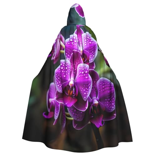 YYHWHJDE Orchideen-Blumendruck, Halloween-Umhang mit Kapuze für Erwachsene für Partys und Kostüme YYHWHJDE Orchideen-Blumendruck, Halloween-Umhang mit Kapuze für Erwachsene für Partys und Kostüme von YYHWHJDE