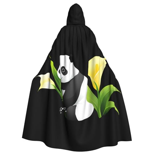 YYHWHJDE Panda Picking Calla Lilien Prints Halloween Erwachsene Kapuzenumhang für Partys und Kostüme YYHWHJDE Panda Picking Calla Lilien Prints Halloween Erwachsene Kapuzenumhang für Partys und Kostüme von YYHWHJDE