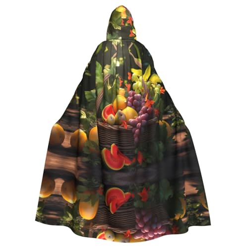 YYHWHJDE Pflanzen und Früchte Bild Halloween Erwachsene Kapuzenumhang für Rollenspiele, Kostüme und Themenpartys von YYHWHJDE