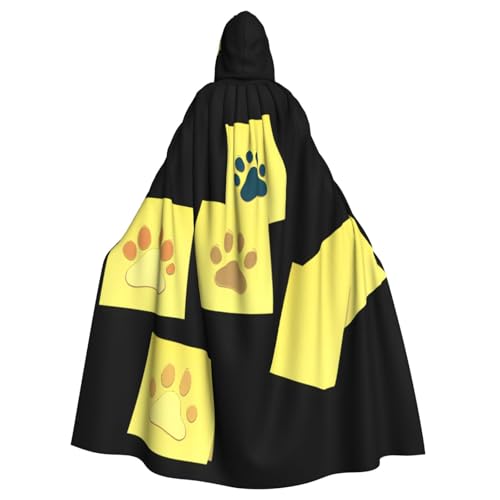 YYHWHJDE Pfotenabdrücke auf Haftnotizen für Halloween, Erwachsene, Kapuzenumhang für Partys und Kostüme YYHWHJDE Pfotenabdrücke auf Haftnotizen für Halloween, Erwachsene, Kapuzenumhang für Partys und Kostüme von YYHWHJDE