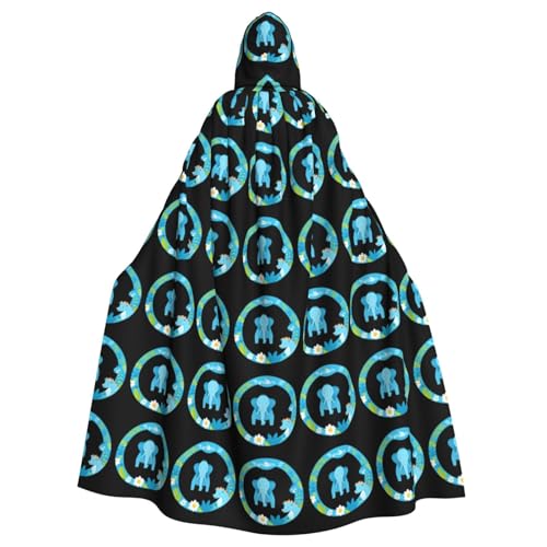 YYHWHJDE "Please go to the lovely zoo Printing Halloween Adult Hooded Cloak for Parties and Costume Events von YYHWHJDE