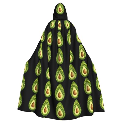 YYHWHJDE Premium-Avocado-Druck, Halloween-Umhang mit Kapuze für Erwachsene für Partys und Kostümveranstaltungen von YYHWHJDE