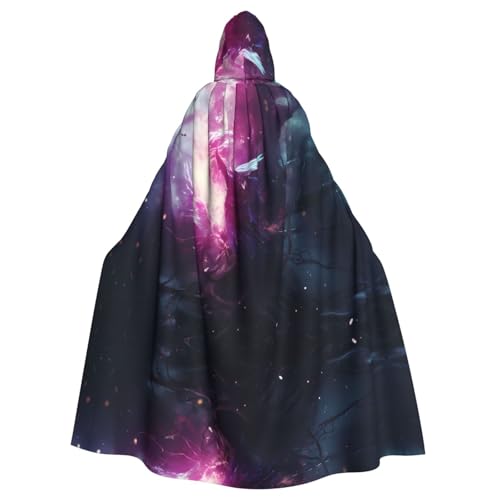 YYHWHJDE Purple Flame Phoenix Picture Halloween Adult Hooded Cloak for Role-Playing, Costumes, and Theme Parties von YYHWHJDE