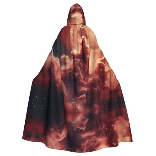 YYHWHJDE Quantum Nebel Muster Halloween Erwachsene Kapuzenumhang für Party Kostüm Cosplay Bühne Maskerade Thema Tanz Comic Con von YYHWHJDE