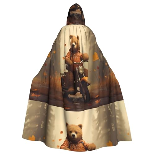 YYHWHJDE Reiseumhang mit braunem Bärenmuster, Halloween, Erwachsenen-Kapuzenumhang ohne Reißverschluss, bequem für Kostümpartys YYHWHJDE Reiseumhang mit braunem Bärenmuster, Halloween, Erwachsenen-Kapuzenumhang ohne Reißverschluss, bequem für Kostümpartys von YYHWHJDE