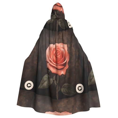 YYHWHJDE Resilience In The Dark Muster Halloween Erwachsene Kapuzenumhang Umhang für Rollenspiele, Bühnenkostüme, Partys, pflegeleicht von YYHWHJDE