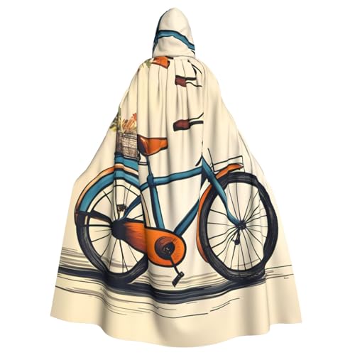YYHWHJDE Retro-Fahrradaufdruck Halloween Erwachsene Kapuzenumhang für Partys und Kostüme YYHWHJDE Retro-Fahrradaufdruck Halloween Erwachsene Kapuzenumhang für Partys und Kostüme von YYHWHJDE
