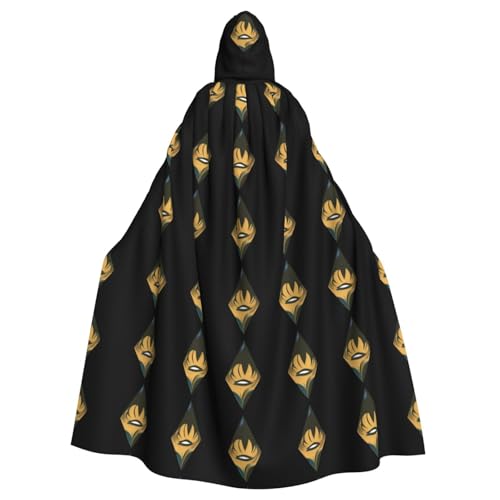 YYHWHJDE Rhombus-Palmenblätter-Druck, Halloween-Umhang mit Kapuze, für Erwachsene und Partys YYHWHJDE Rhombus-Palmenblätter-Druck, Halloween-Umhang mit Kapuze, für Erwachsene und Partys von YYHWHJDE