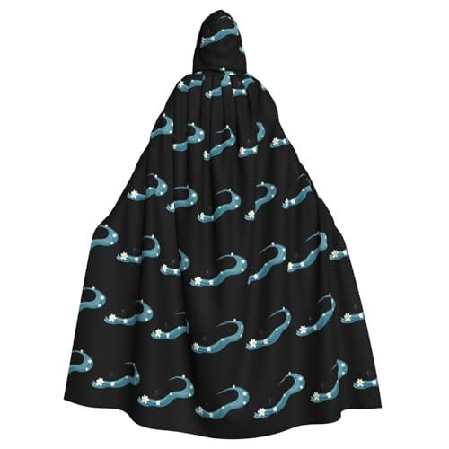 YYHWHJDE Rippling Daisy Waves Picture Halloween Adult Hooded Cloak for Role-Playing, Costumes, and Theme Parties von YYHWHJDE