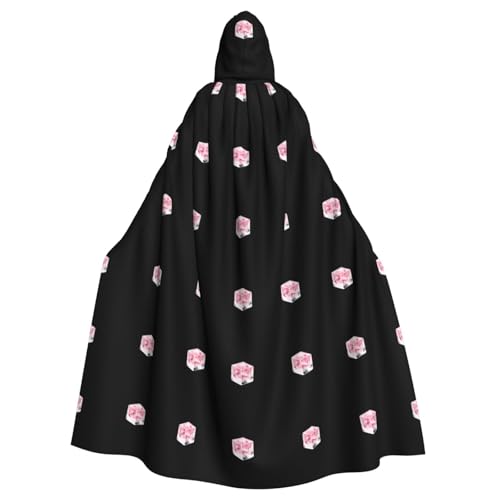 YYHWHJDE Rosa Diamant-Eiswürfel-Druck, Halloween, Erwachsenen-Kapuzenumhang für Partys und Kostümveranstaltungen YYHWHJDE Rosa Diamant-Eiswürfel-Druck, Halloween, Erwachsenen-Kapuzenumhang für Partys und Kostümveranstaltungen von YYHWHJDE