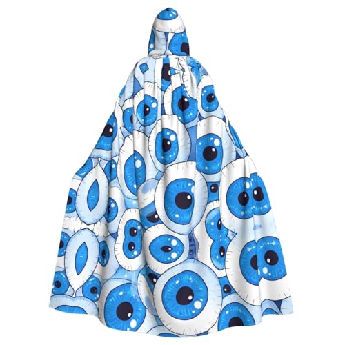 YYHWHJDE Rounded Eyeballs Picture Halloween Adult Hooded Cloak for Role-Playing, Costumes, and Theme Parties von YYHWHJDE
