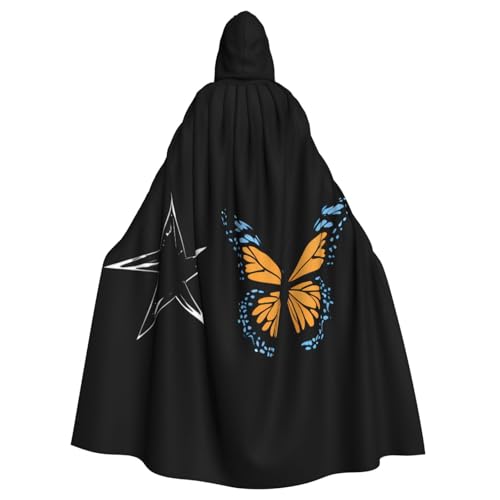 YYHWHJDE Schmetterling auf dem Stern Druck Halloween Erwachsene Kapuzenumhang für Partys und Kostüme YYHWHJDE Schmetterling auf dem Stern Druck Halloween Erwachsene Kapuzenumhang für Partys und Kostüme von YYHWHJDE