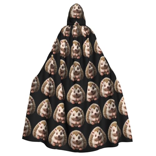 YYHWHJDE Shy Little Igel Picture Halloween Adult Hooded Cloak for Role-Playing, Costumes, and Theme Parties YYHWHJDE Shy Little Igel Picture Halloween Adult Hooded Cloak for Role-Playing, Costumes, and Theme Parties von YYHWHJDE